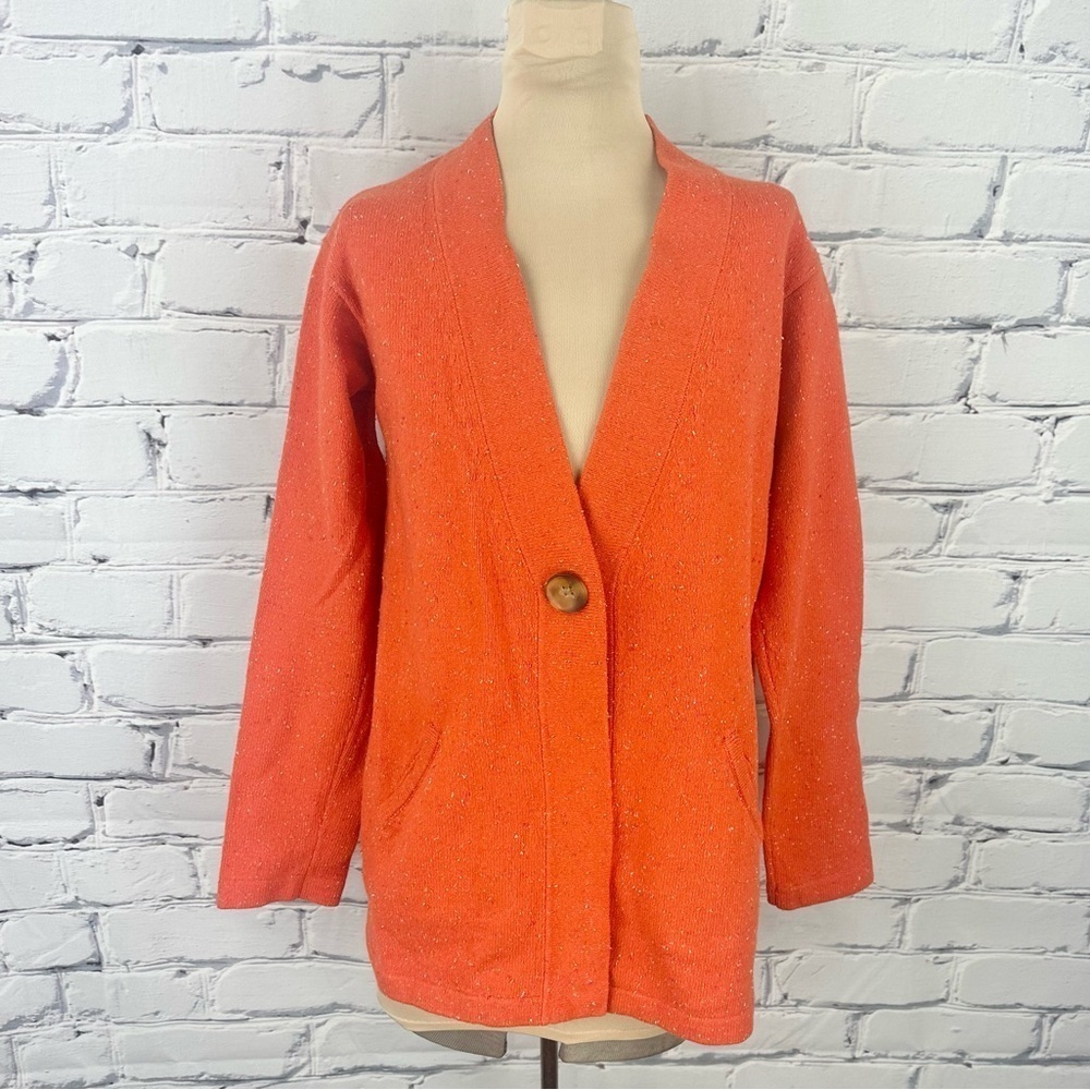 J.Jill Speckle Cardigan XS Women Orange
Angora Rabbit Hair Cotton Blend
